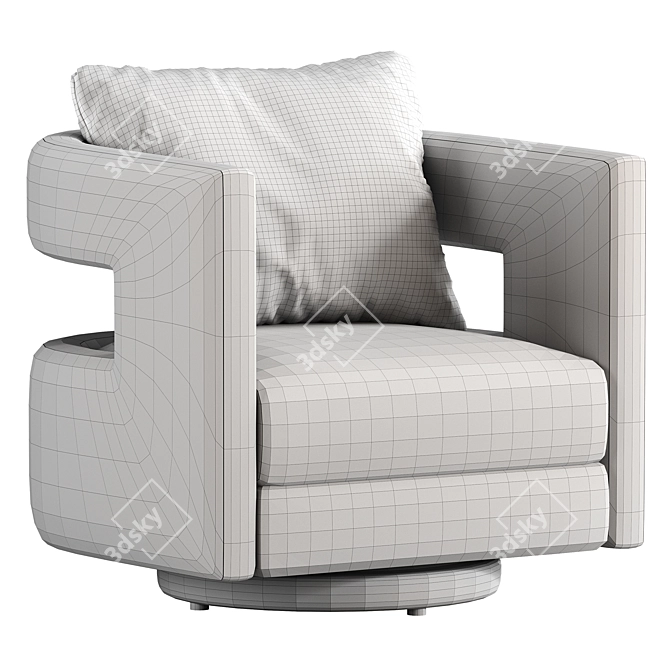 Modern Swivel Armchair Collection 3D model image 5