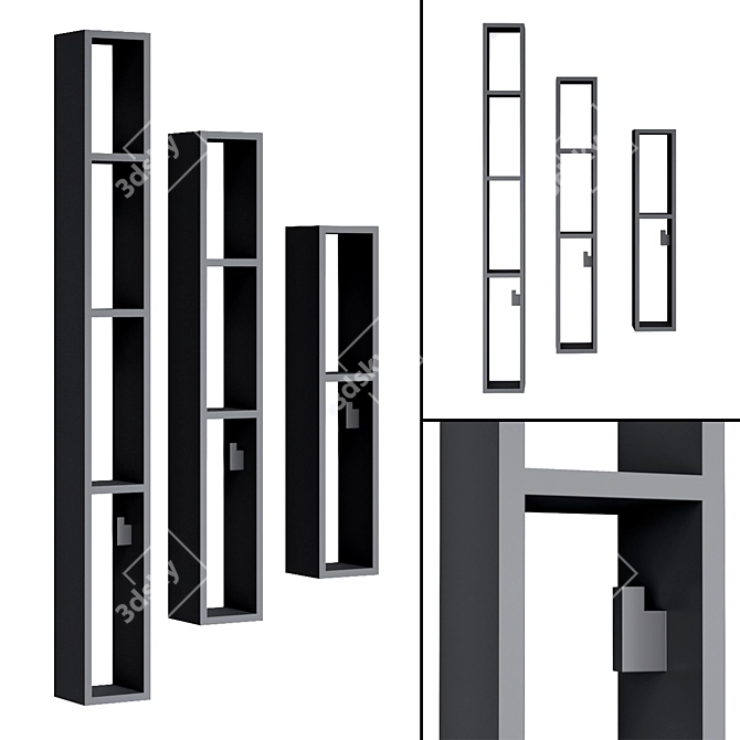 LALIS Vertical Shelf Collection 3D model image 1