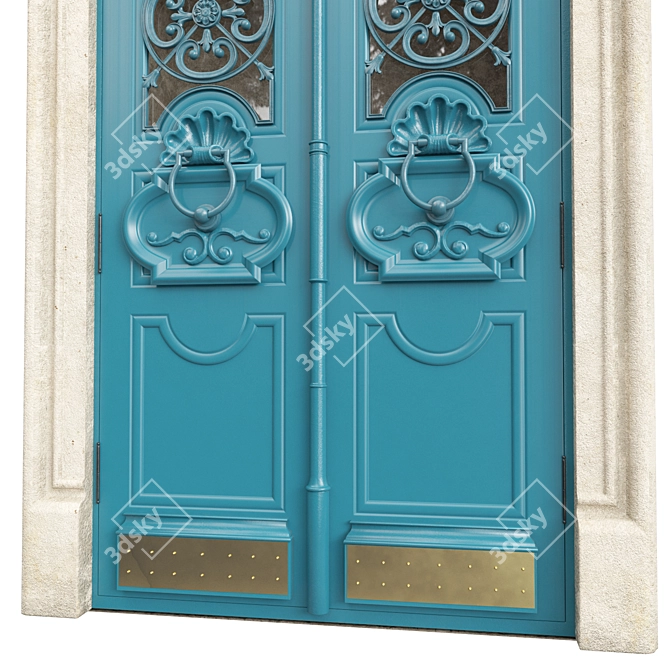 Classic Door 3D Model 1500mm 3D model image 2