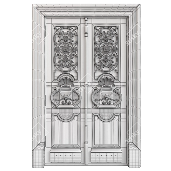 Classic Door 3D Model 1500mm 3D model image 6