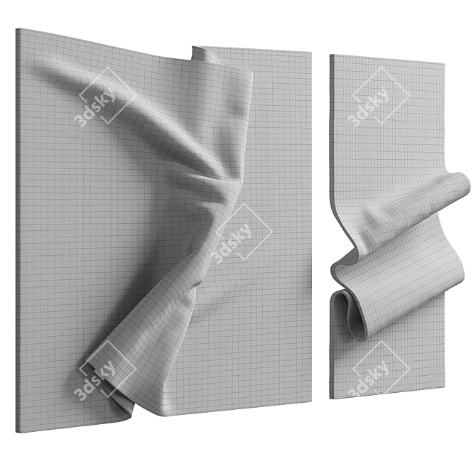 Textured Fabric Wall Panel 3D model image 9