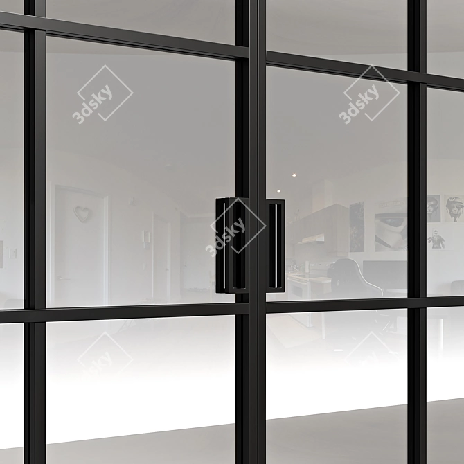 Aluminum Partitions Formato Height Varying 3D model image 4