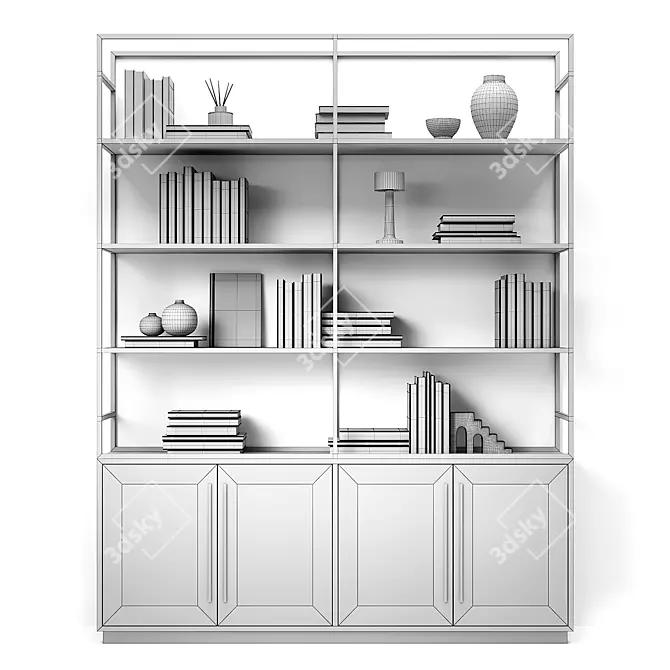 Modern Cosmo Bullard Storage Shelf 3D model image 8