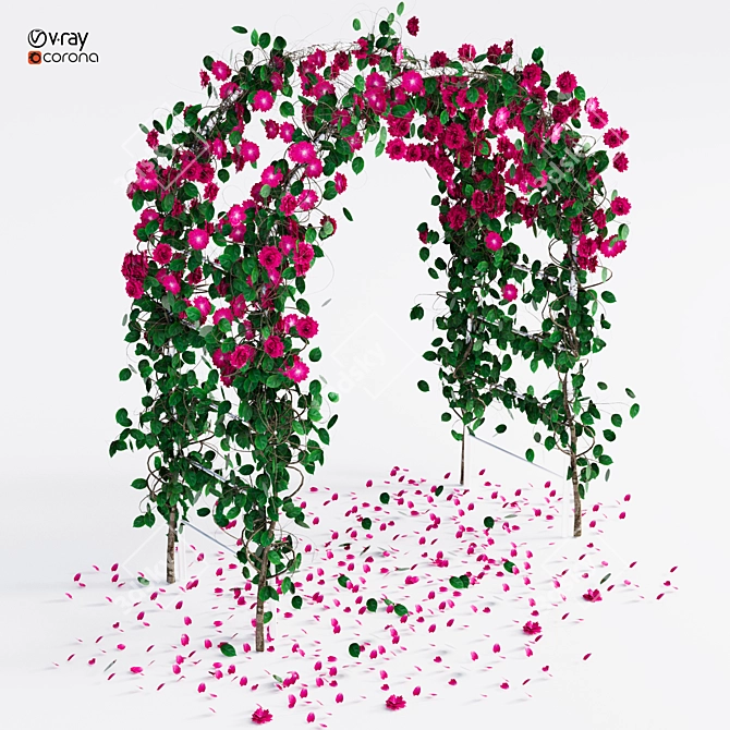 Flower Arch 3D Model Collection 3D model image 3