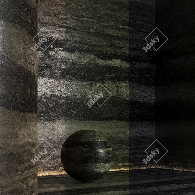 12 Seamless Travertine Stone Textures 3D model image 6