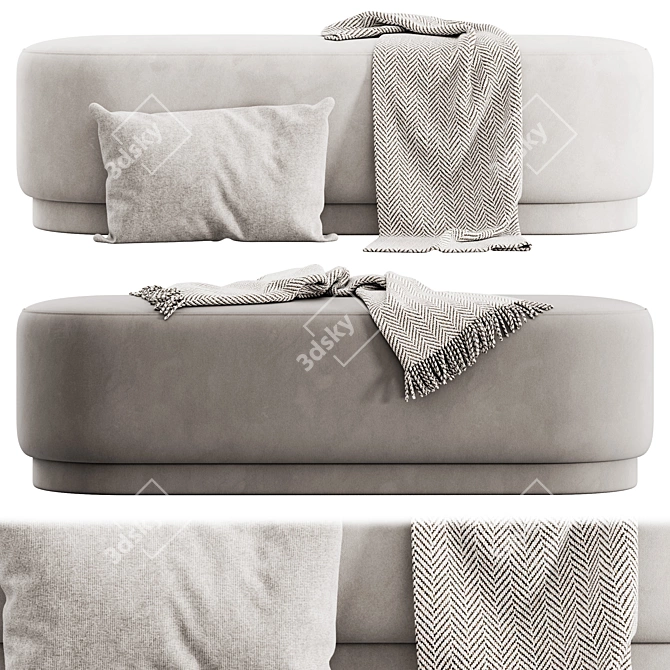 Montbel Oval Pouf Tablet 5277 3D model image 3