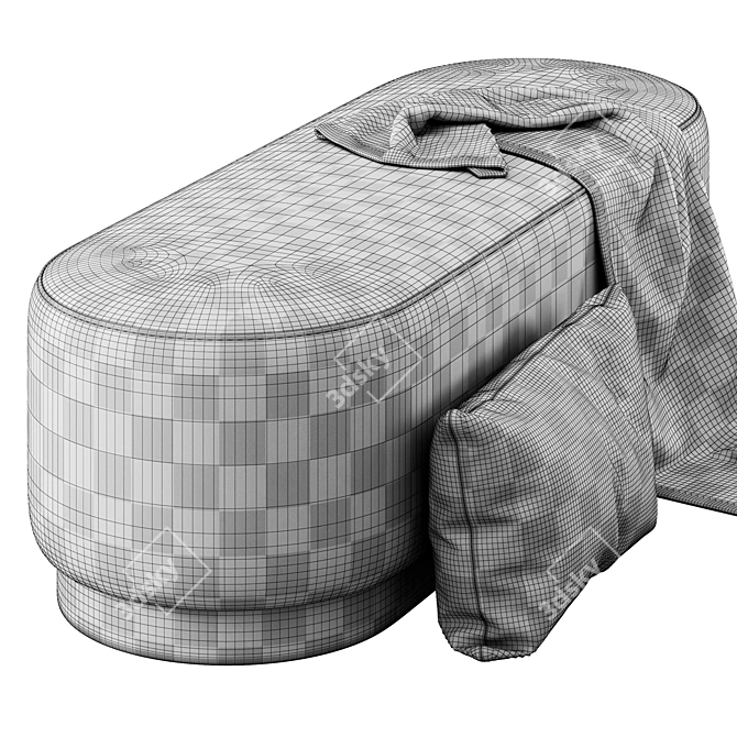 Montbel Oval Pouf Tablet 5277 3D model image 5