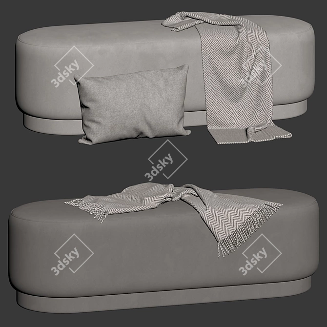 Montbel Oval Pouf Tablet 5277 3D model image 7