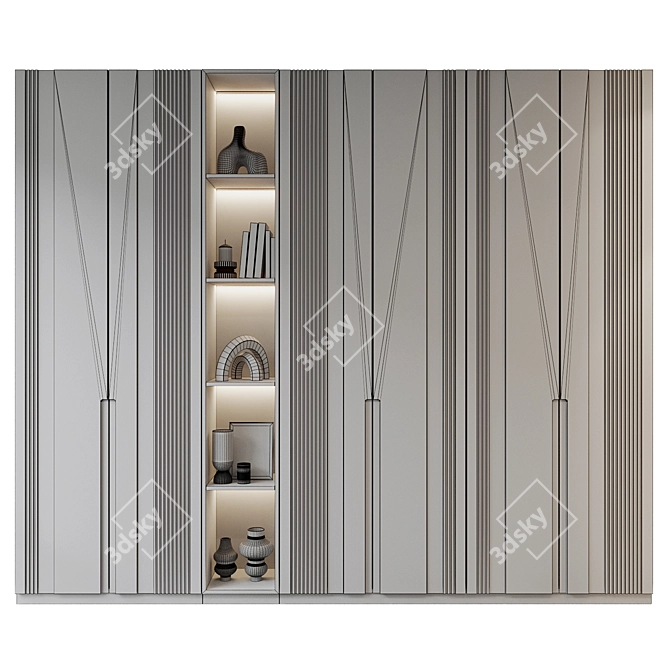Stylish Algero Entryway Set 3D model image 1