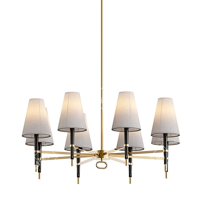 Modern Ventana 8-Light Chandelier 3D model image 1