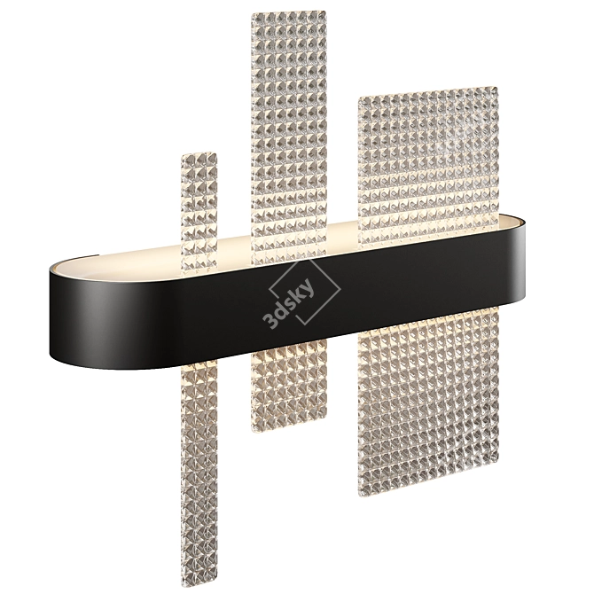 Elegant Ribbon Wall Sconce 3D model image 1