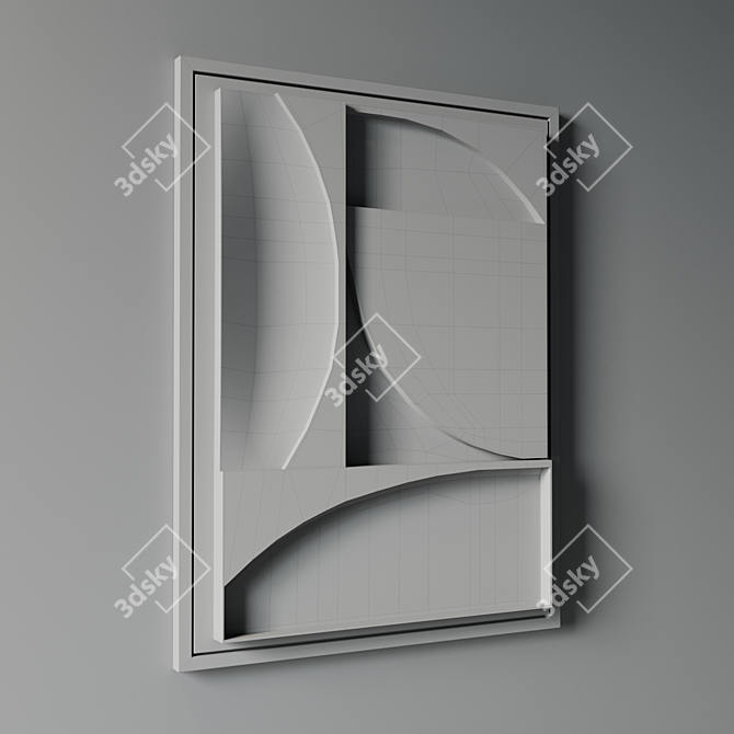 V-Ray Wall Decor Panel 3D model image 4