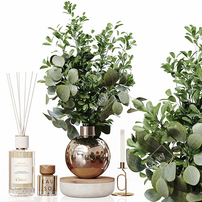 Elegant Home Decor Set 209 3D model image 3
