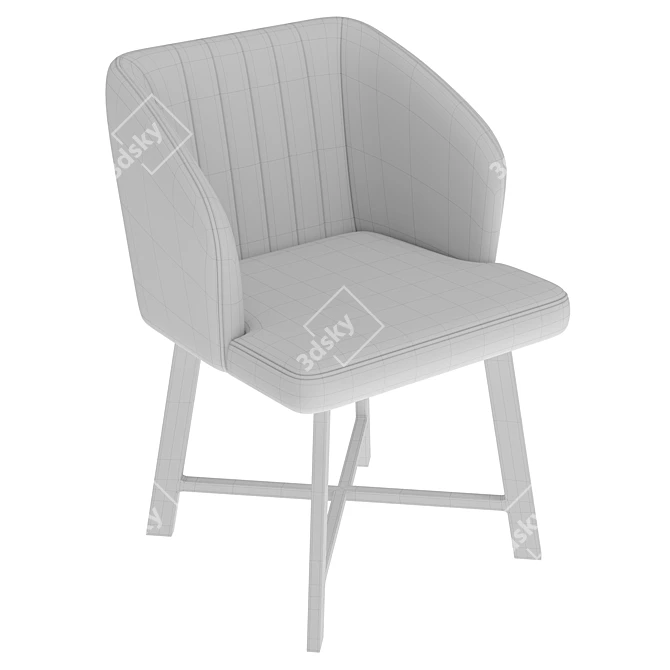 Industrial Stone Gray Chair 3D model image 5