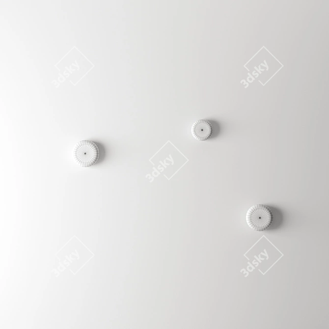 Circles 3D Panel Decoration Item 3D model image 4