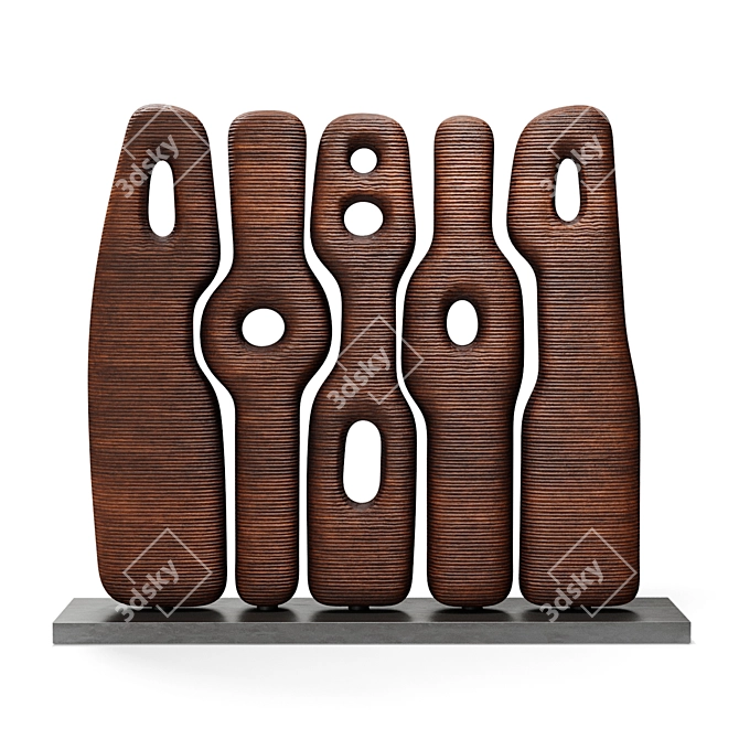 Rustic Art Sculpture Collectible 3D model image 1