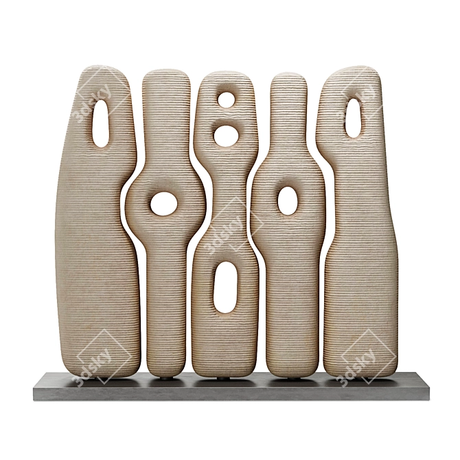 Rustic Art Sculpture Collectible 3D model image 2