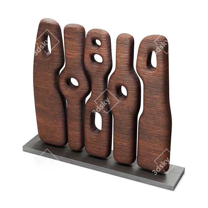 Rustic Art Sculpture Collectible 3D model image 4