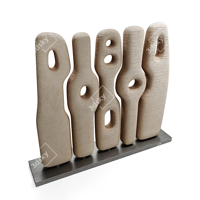 Rustic Art Sculpture Collectible 3D model image 5