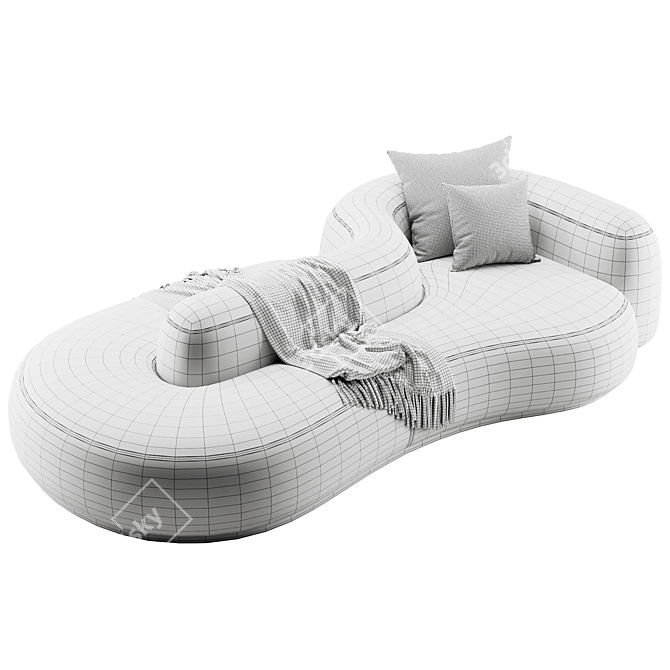 Modern Kay Sofa Render Bundle 3D model image 6