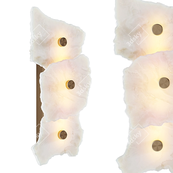 Knoss Marble Wall Sconce 3D model image 1