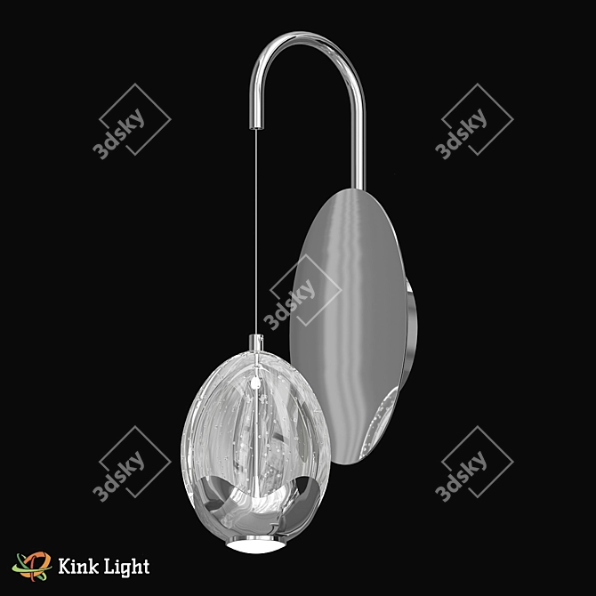 Berti Chrome Wall Sconce LED 3D model image 1