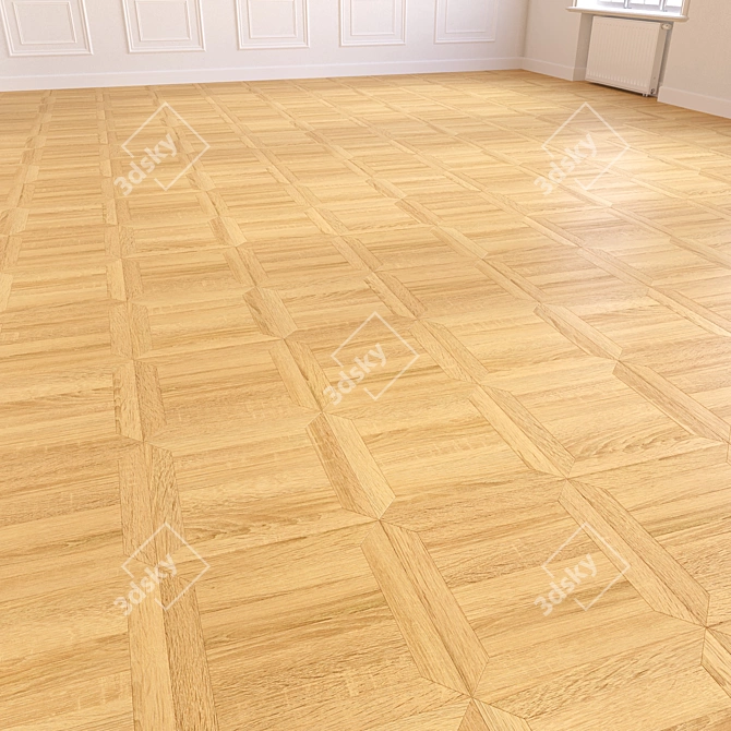 High-Quality 3D Wooden Flooring Model 3D model image 4