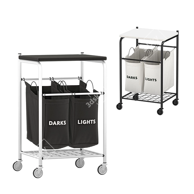 Laundry Cart for Easy Transport 3D model image 1