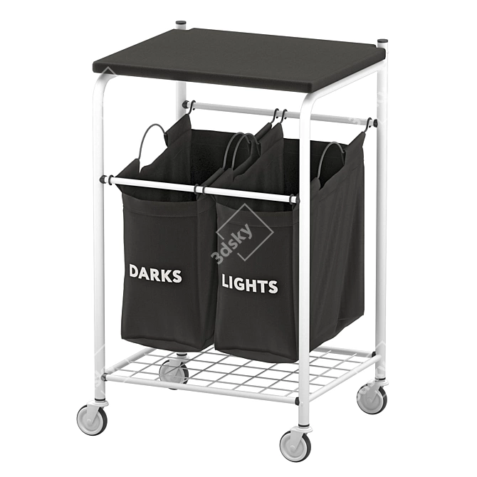 Laundry Cart for Easy Transport 3D model image 4