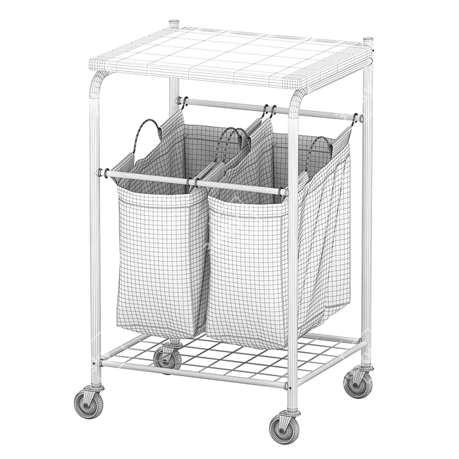 Laundry Cart for Easy Transport 3D model image 6