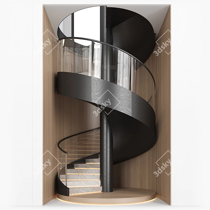 Spiral Staircase Model Kit 3D model image 1