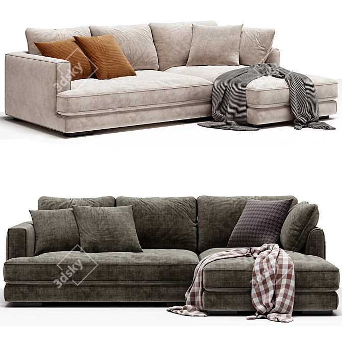  Tribeca Corner Sofa Modern 3D model image 1