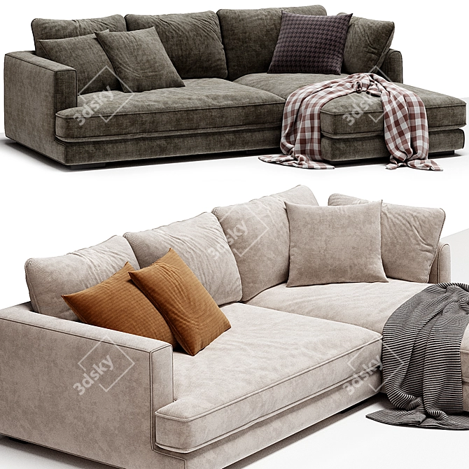  Tribeca Corner Sofa Modern 3D model image 4