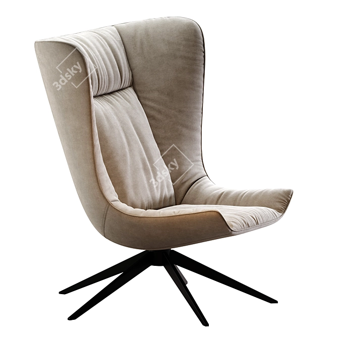 Stylish COLIBRI SOFT Armchair: 2016-version 3D model image 4