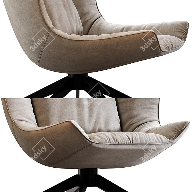 Stylish COLIBRI SOFT Armchair: 2016-version 3D model image 6
