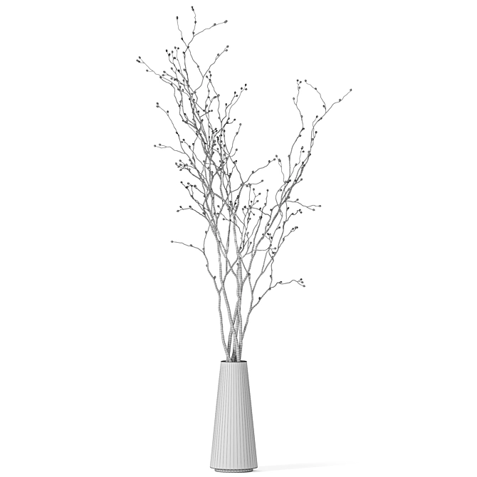 Elegant Branch Home Decor Piece 3D model image 3