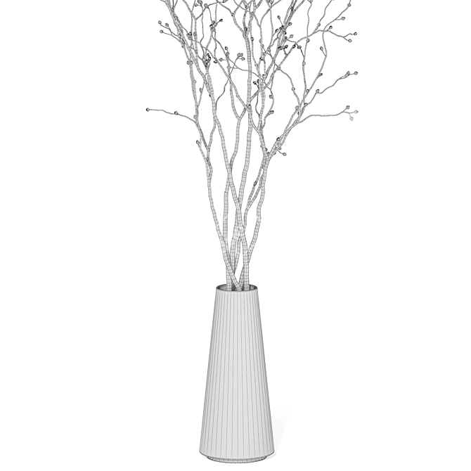 Elegant Branch Home Decor Piece 3D model image 4