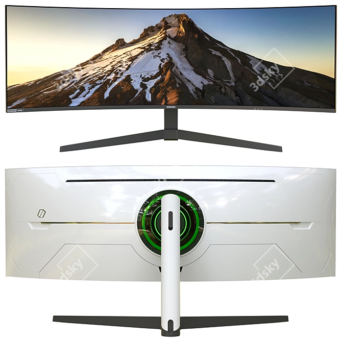 High-Performance Samsung Monitor Display 3D model image 1