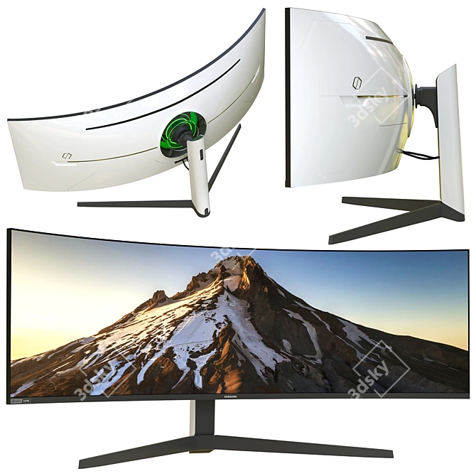 High-Performance Samsung Monitor Display 3D model image 3