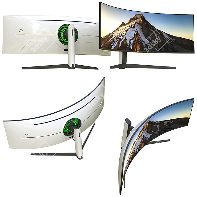 High-Performance Samsung Monitor Display 3D model image 5