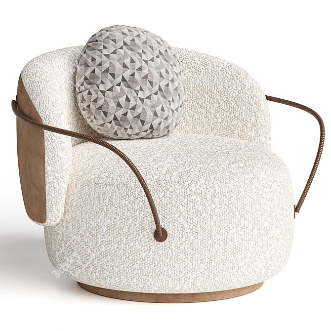 Organic Pietra Boucle Chair 3D model image 1