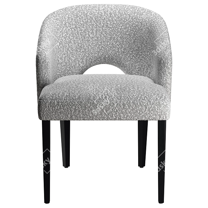 Modern Bright Cahn Armchair 202 3D model image 4