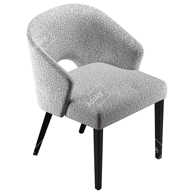 Modern Bright Cahn Armchair 202 3D model image 5