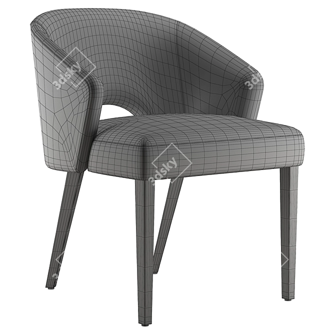 Modern Bright Cahn Armchair 202 3D model image 6