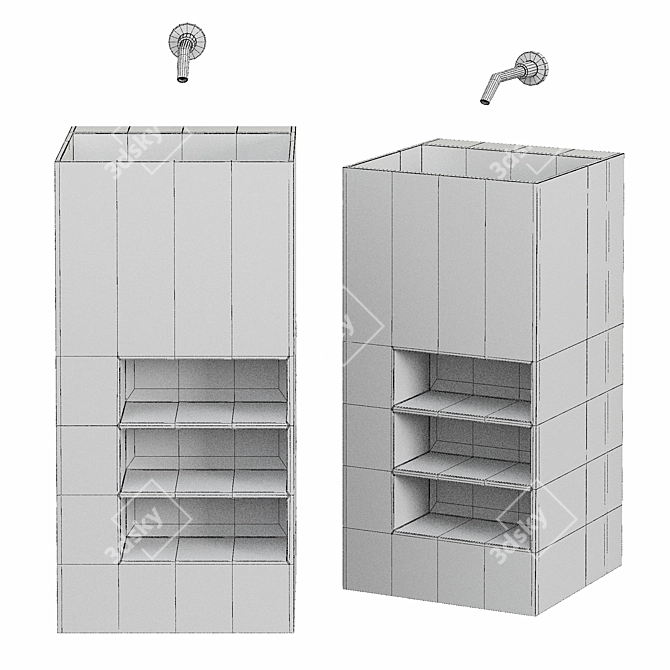 Modern Tebas Washbasin 2015 Corona 3D model image 2