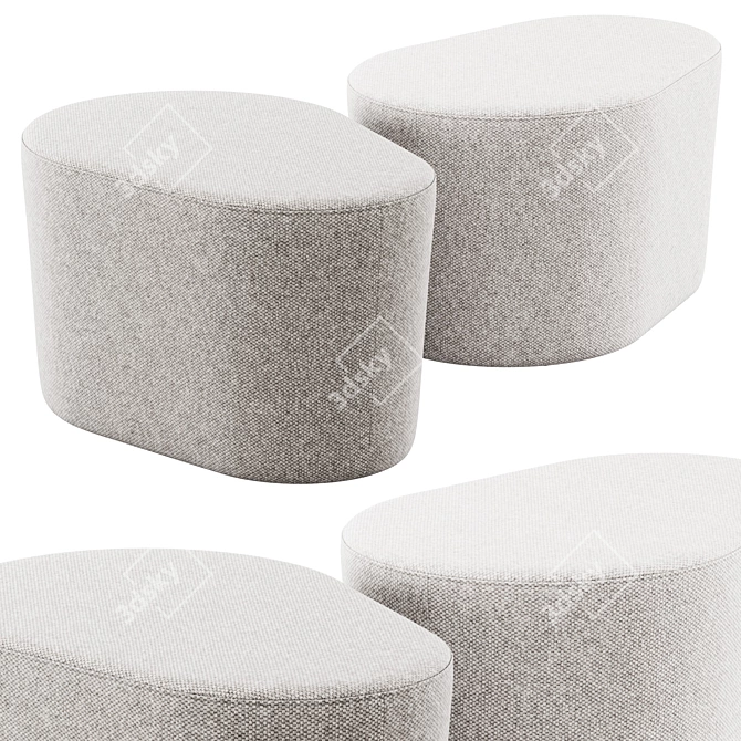 Taba Pouf by Moroso, Stylish Ottoman 3D model image 1