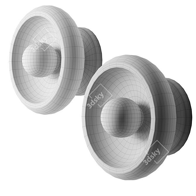 Elegant Piedra Collection Wall Lamp 3D model image 3