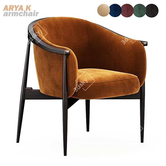 Modern Ergonomic Arya K Chair 3D model image 1
