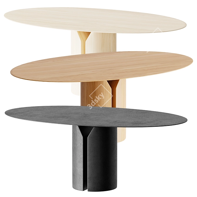 Modern MDF Italia NVL Table 3D model image 1