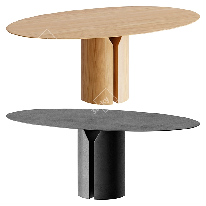 Modern MDF Italia NVL Table 3D model image 2